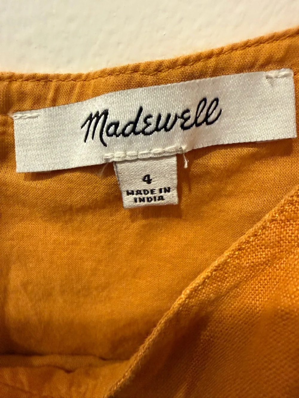 Madewell Golden Yellow Linen Dress - Women's Size 4 - Picture 3 of 4